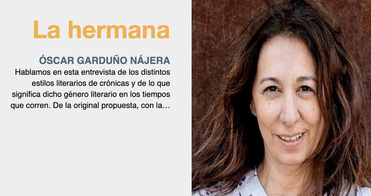 "Es una monja que pertenece a la institución de la iglesia […] pero también es una persona que ha puesto presos a curas pedófilo". —Una entrevista de Óscar Garduño a la argentina Martha Pelloni, Premio de Crónica Anagrama 2025 literalmagazine.com/la-hermana/