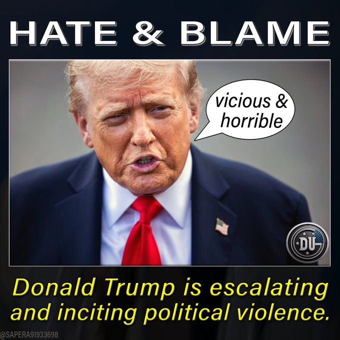 The biggest inciter of political violence is Donald J. Trump.

“This is an act so egregious that, in times gone by, the punishment would have been DEATH.” 9.22.2023 Trump on General Mark Milley

“They’re poisoning the blood of our country.”
12.16.23 Trump referring to illegal