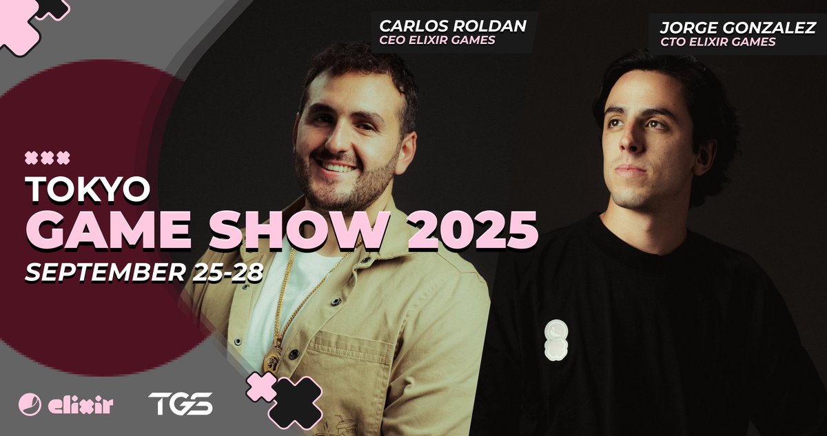 Elixir_Games's tweet image. 🇯🇵 @carlosroldanx &amp;amp; @rega_protocol are heading to Tokyo Game Show 2025 (Sept 26-29)!

🧑‍💻Expect game dev magic, epic pitches… and maybe ramen fueled chats about AI agents making games more fun

🗨️ Wanna chat about collaborations, game ideas, or just high-score strategy? 

📥Book…