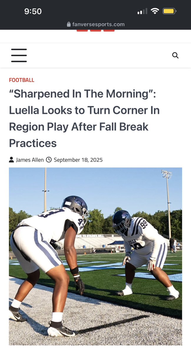 Bre_one55's tweet photo. #BullyCrew and #DBLue have had a successful start to the season. Looking forward to the continued work and challenges coming our way. Pop out next Friday in the Den! Week 1 of region! @Luella_FB #T2TL #BAD https://t.co/PLlH1Rqfr2