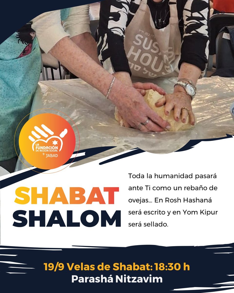¡Shabat Shalom!

🕯️ Horarios de Shabat
 👉 Encendido de velas: viernes 18:30 h
 👉 Fin de Shabat: sábado 19:26 h

#ShabatShalom
