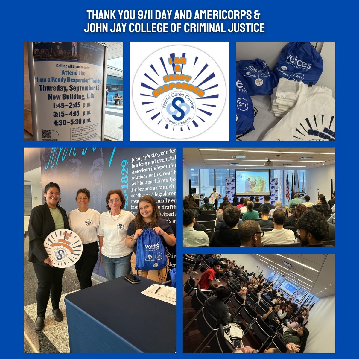 Thanks to everyone at @johnjaycollege for becoming Ready Responders! Your dedication builds a safer future. Proud to honor service with @911Day and <a href="/AmeriCorps/">AmeriCorps</a>! #ReadyResponder #CommunityPreparedness #DisasterResponse