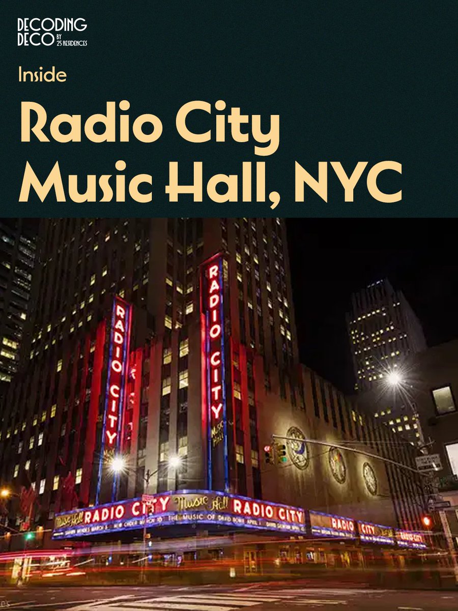 DecodingDeco's tweet image. While hosting grand performances, too. Elegant curves built for sound, golden grilles hiding technology, the whole placed shimmering with Deco drama.

[Artdeco, New York, Architecture, Modern heritage, Urban History, Modernism, Details, Decode Deco, Decoding Deco]