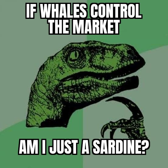 PhilosoraptorHQ's tweet photo. If whales control the market…

Am I just a sardine?

$Raptor

Tg:
https://t.co/xBJJsjUwL0

#Philosoraptor
#Memes
#MemeCoinSeason 
#MemeCoin https://t.co/0j6CdC1JvQ
