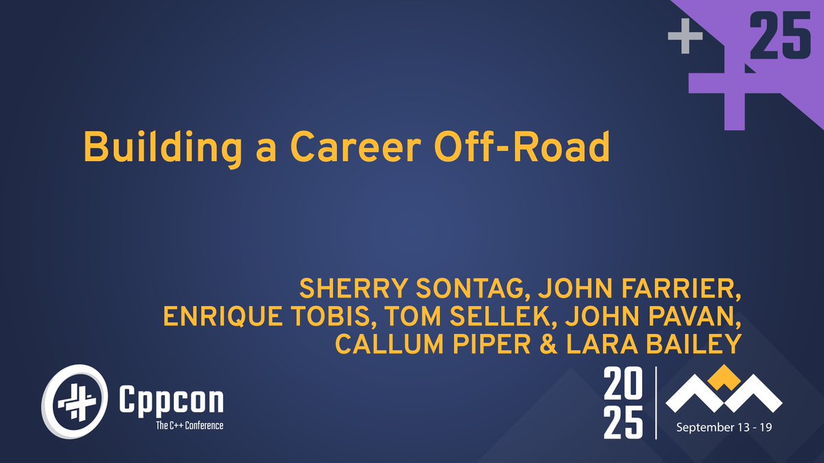 TechAtBloomberg's tweet image. At #CppCon 2025 today (9 AM MDT), Bloomberg’s Sherry Sontag + panelists John Farrier (Polyrhythm Software), Enrique Tobis (Optiver), Tom Sellek (CrowdStrike), John Pavan, Callum Piper & @hashpling discuss #CareerGrowth as individual contributors
bloom.bg/4nzCeZL
#careers