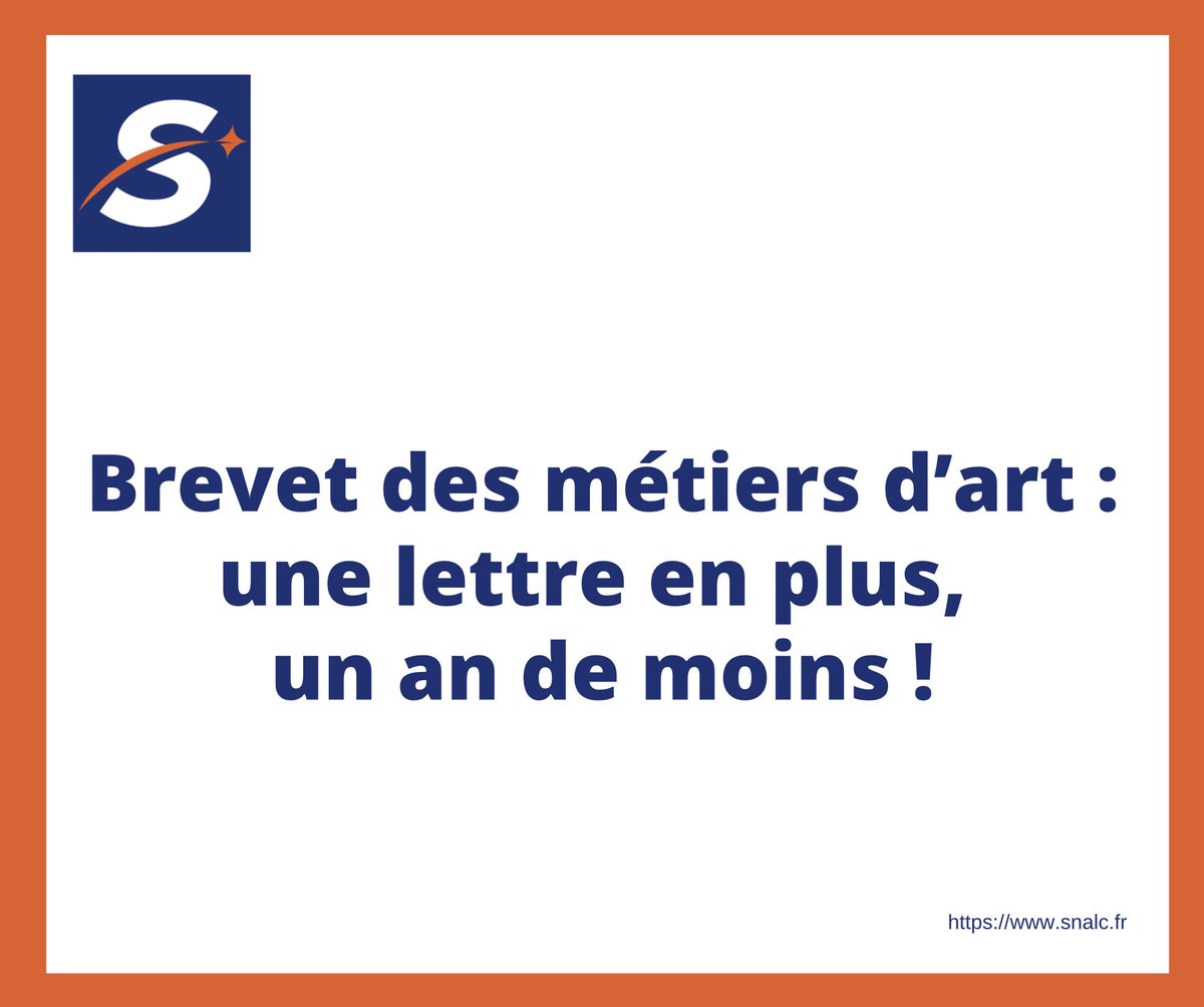 Aujourd’hui, une nouvelle réforme menace cet équilibre fragile et essentiel aux métiers d’art : la création du Brevet national des métiers d’art en trois ans ow.ly/WR6W50WVac4 #LycéeProfessionnel