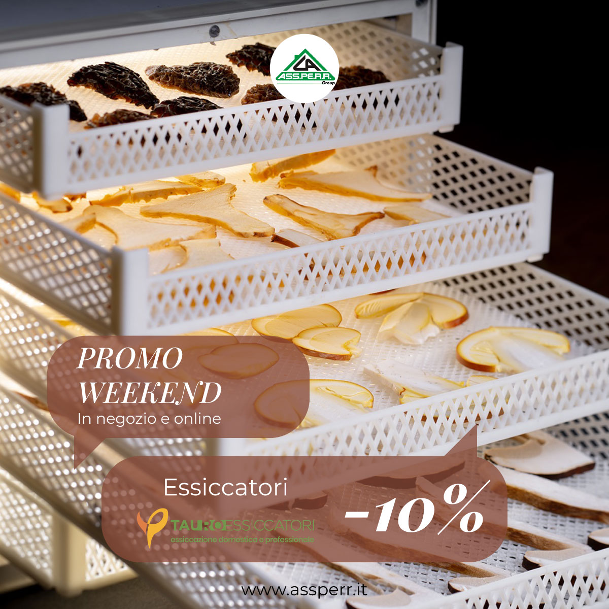 ASSPERR's tweet photo. 📷📷 Con il nostro essiccatore potrai finalmente conservare i tuoi funghi preferiti in modo semplice e salutare. E per rendere ancora più dolce l'affare, approfitta del 10% di sconto su tutti gli essiccatori Tauro! 📷📷
https://t.co/Z410V0qXT6
#promo #essiccatore #tauro #funghi https://t.co/3Y2Y5RhbLC