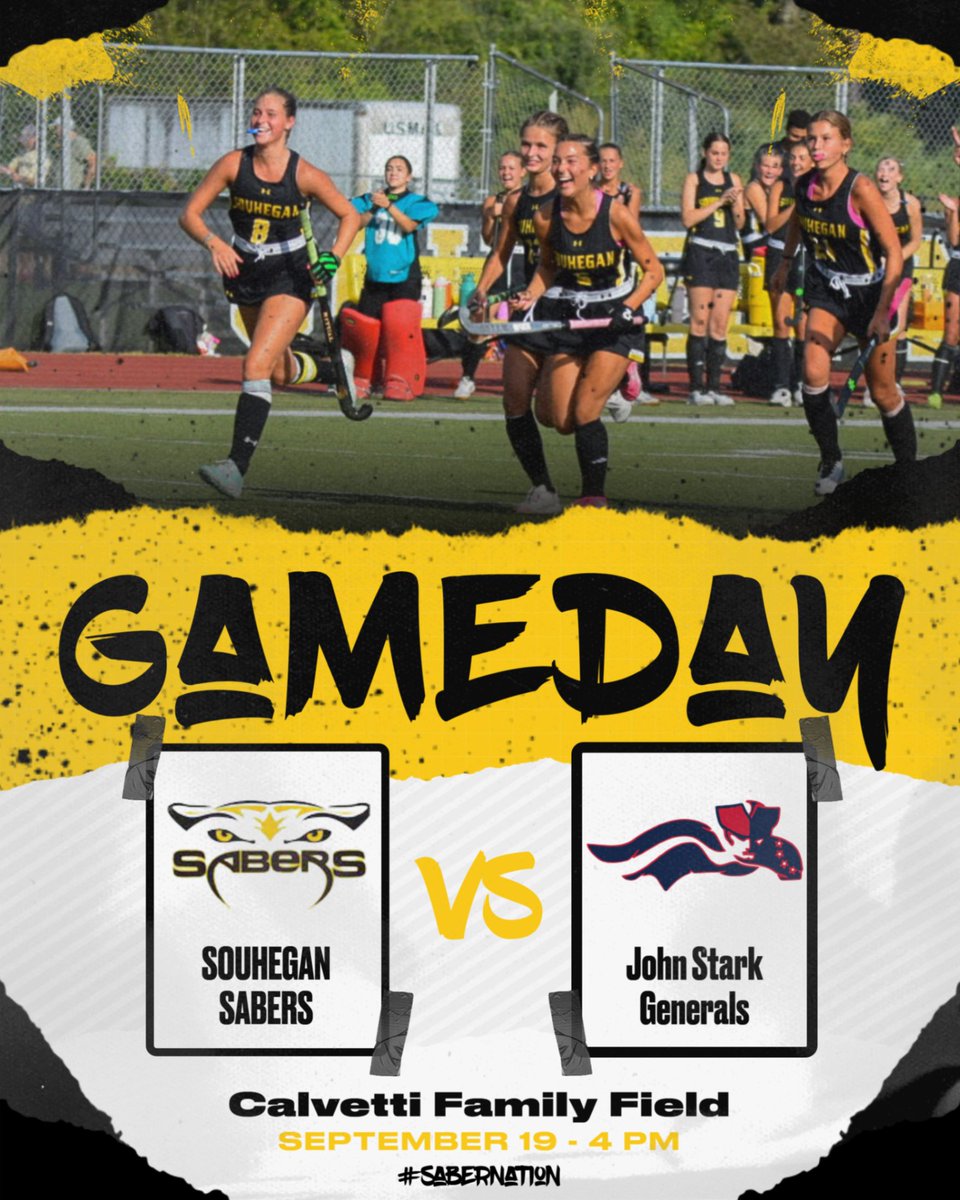 It's Gameday! Field Hockey is on the turf at 4pm this warm Friday afternoon. Come out and catch a great contest between the Sabers and Generals. #SaberNation
