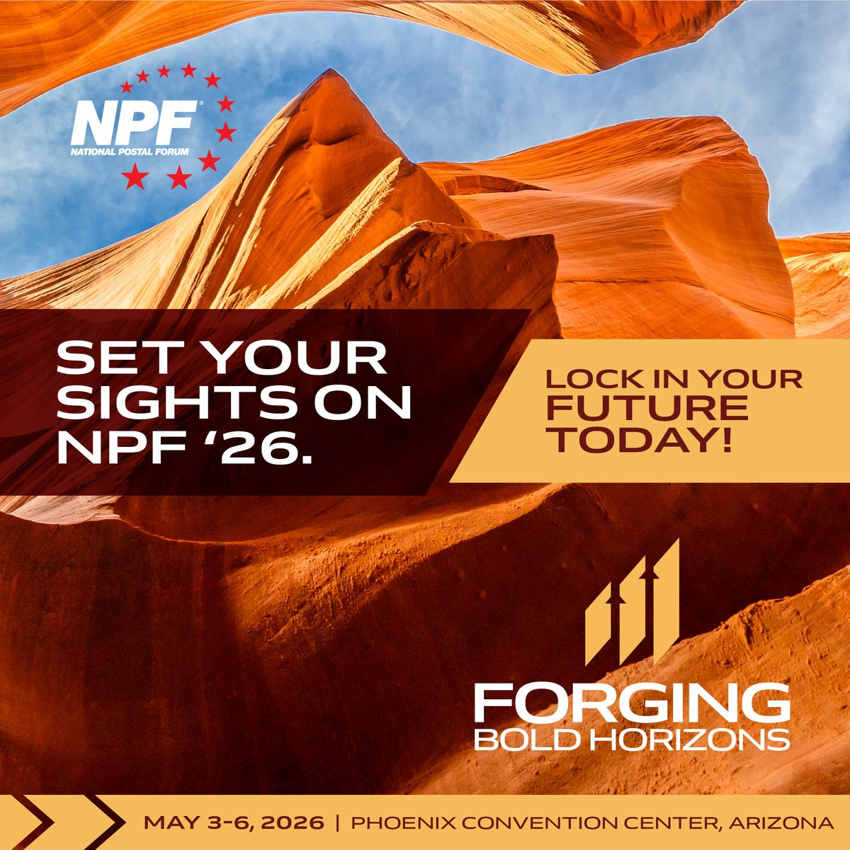 #NPF2026 is the must-attend destination for mailing &amp; shipping excellence. Lock in your vision now with early access pricing &amp; priority hotel booking. Whether you're looking to lead, learn, or level-up, the path to progress starts with early registration. bit.ly/4pB6XI0