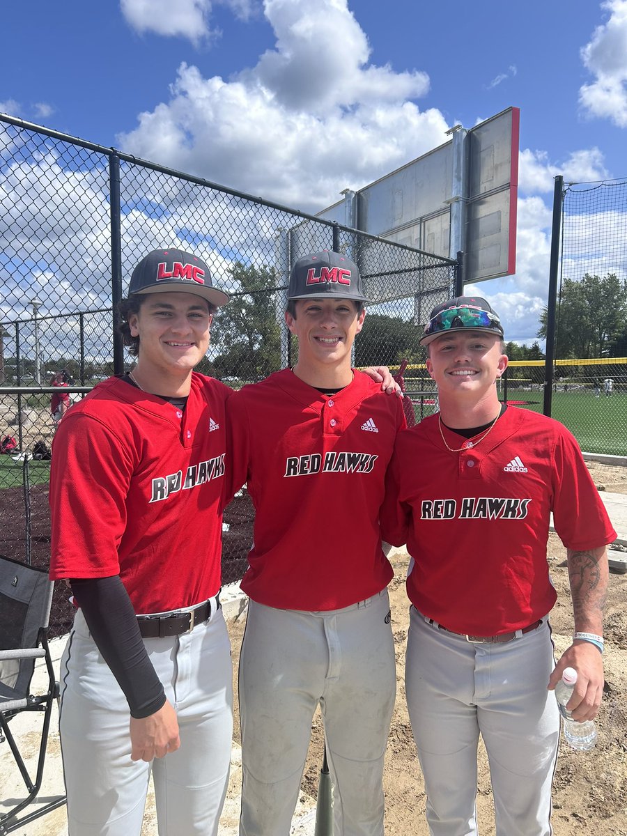 Received this pic of three of our former Cavemen who are playing together <a href="/RedHawksBaseba1/">Red Hawks Baseball</a> Good luck to <a href="/CooperPritchet1/">Cooper Pritchett</a> <a href="/ButeIzaiah/">Izaiah Bute</a> <a href="/ShawnNowacki14/">Shawn Nowacki</a> ⚾️
<a href="/cavemensports/">Mishawaka Athletics</a> <a href="/SCMMHSCavemen/">Mishawaka HS</a> <a href="/MHSSection/">MHS Section</a> <a href="/SCMSchools/">SCM Schools</a> <a href="/MHS_BSBL_ALUMNI/">Mishawaka Baseball Alumni</a>