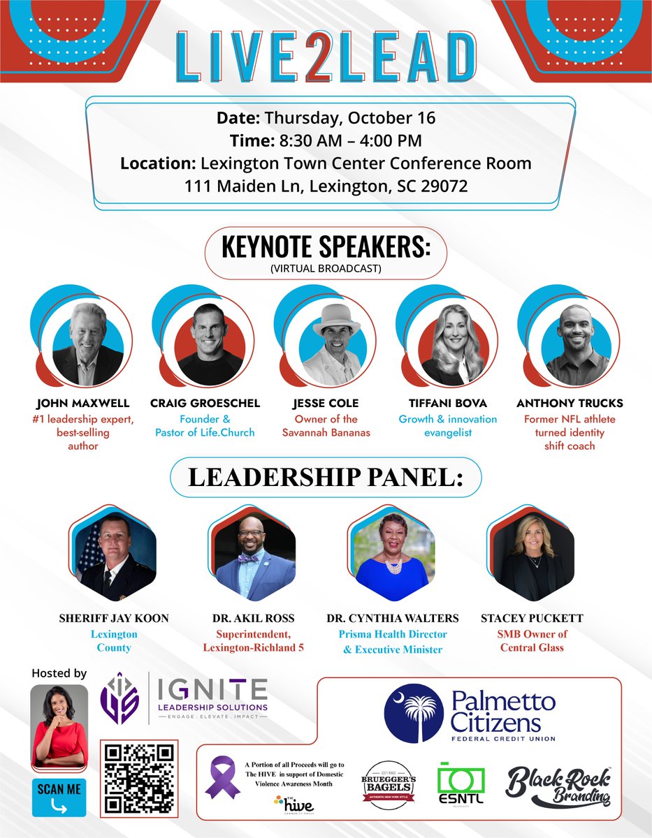 ColaChamber's tweet image. #PartnerPost
The Columbia Chamber is proud to partner with Ignite Leadership Solutions  to present Live2Lead, a premier leadership event developed by John Maxwell.

 Thursday, October 16, 2025
 8:30 AM – 4:00 PM
 Lexington Town Center Conference Room

This full-day experience…