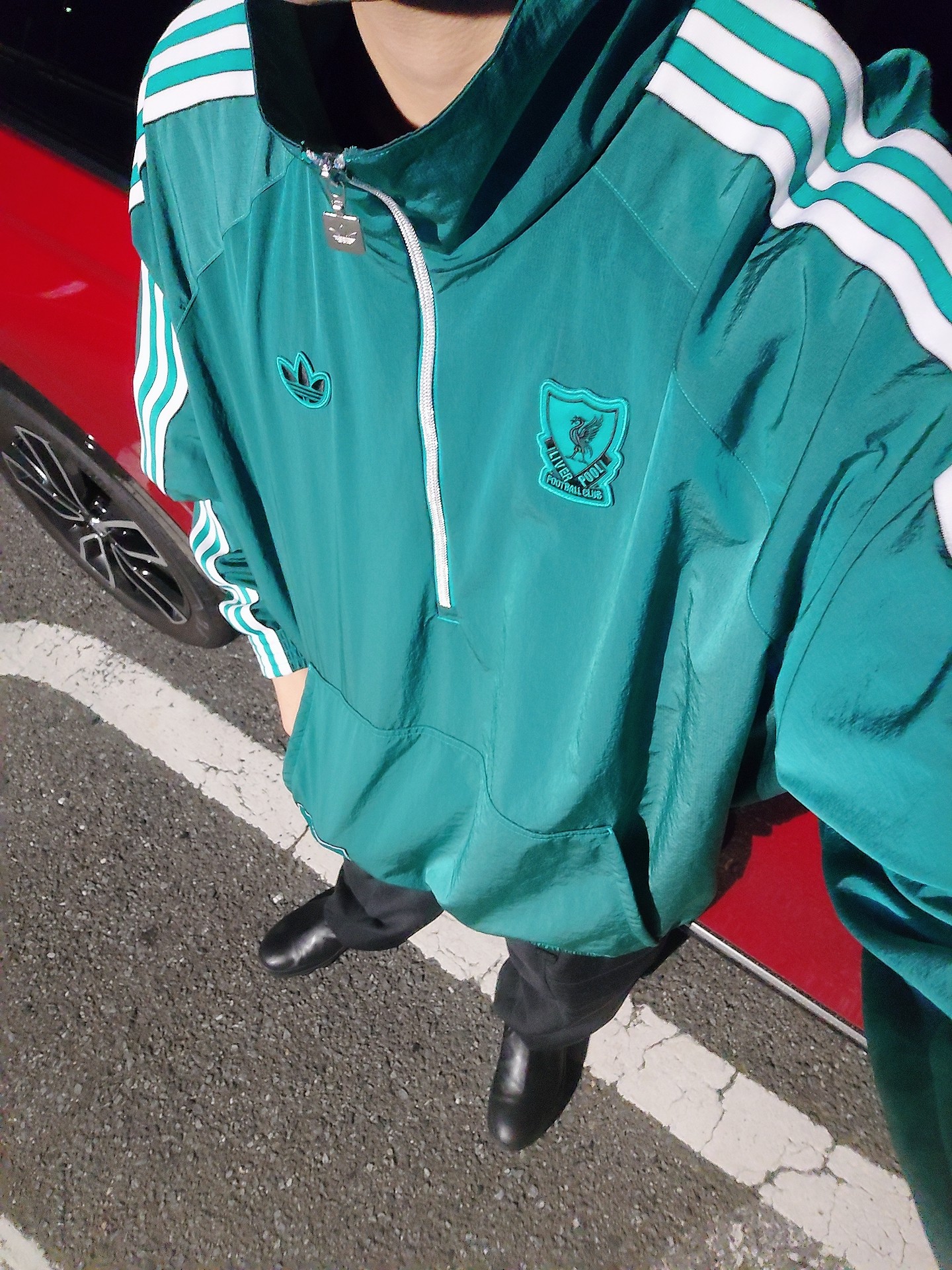 【新品未使用】リヴァプール TERRACEICON ハーフジップジャケット M adidas リバプールFC テラスアイコン ハーフジップ ジャケット (adidas