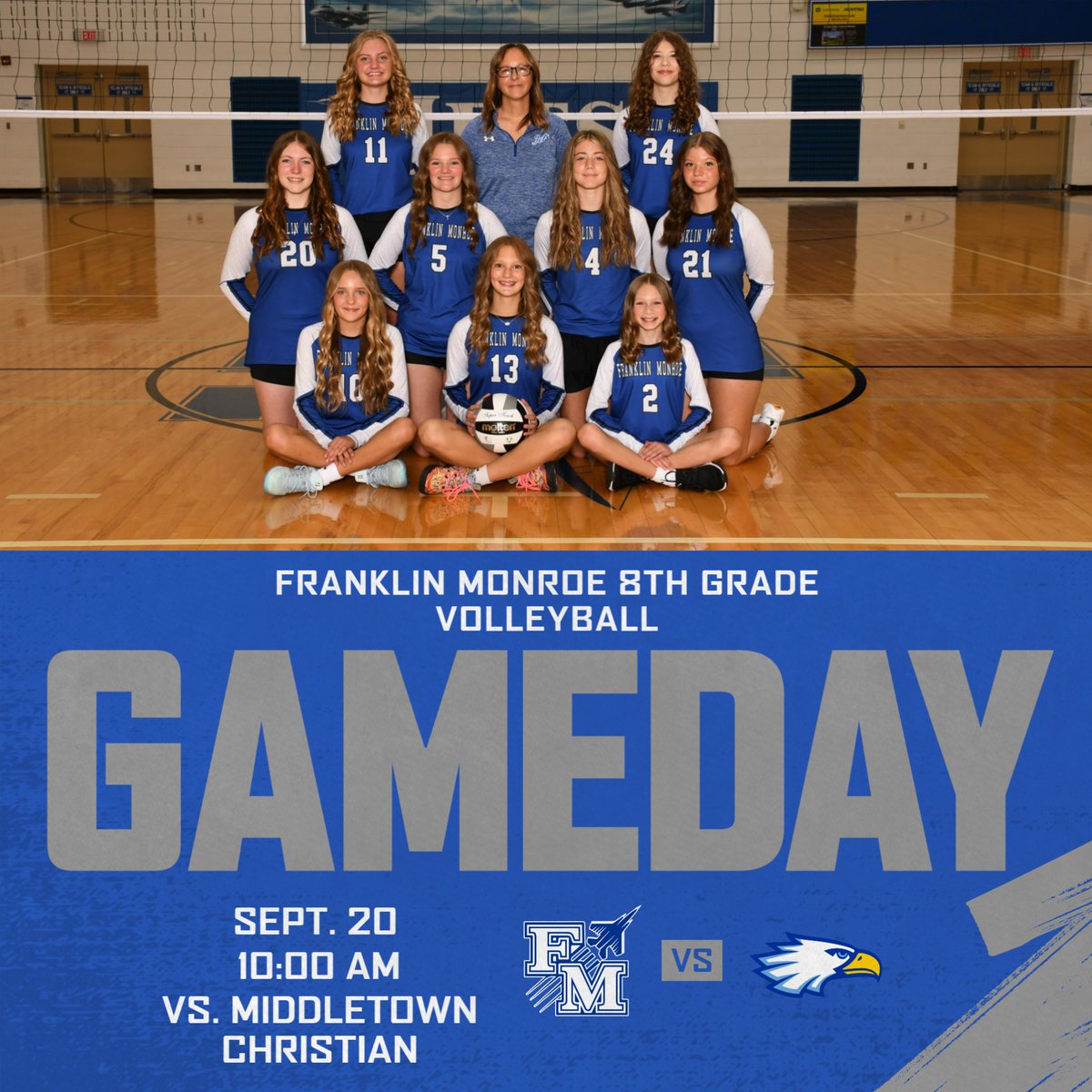 Good luck 8th Grade Lady Jets 🏐 taking on Middletown Christian at home this morning!

#GoJets