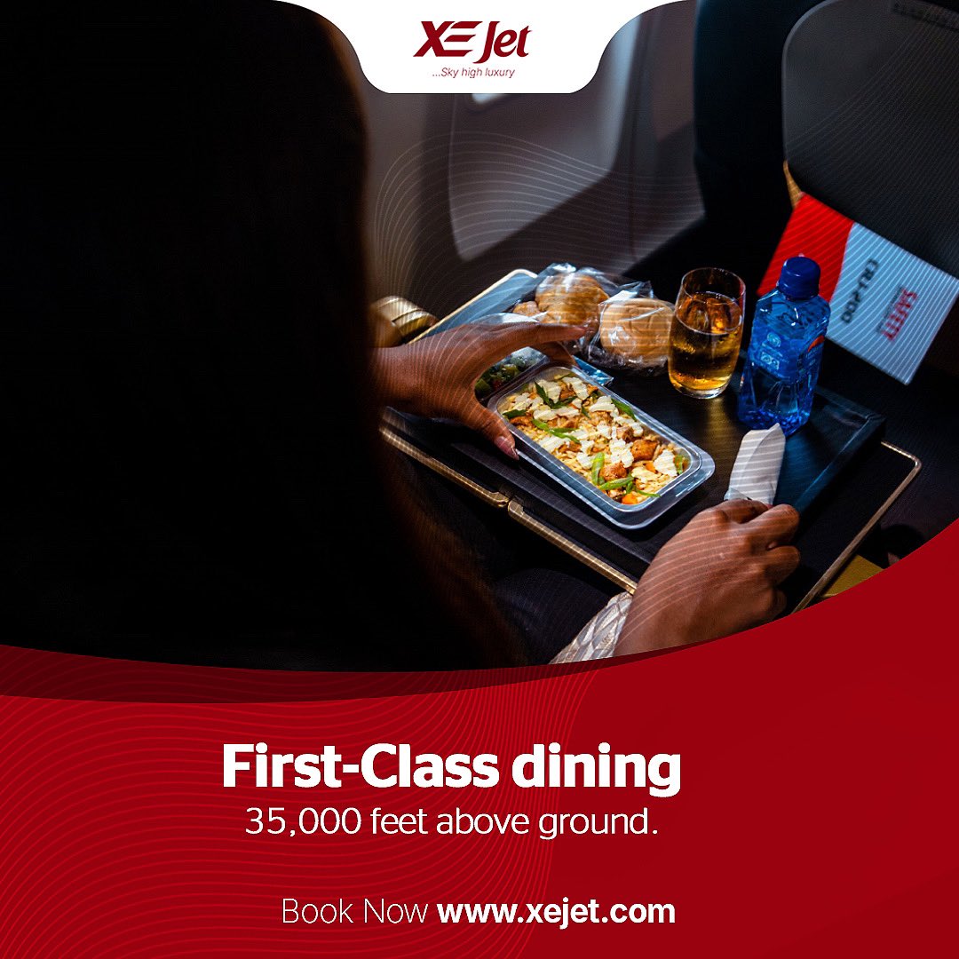 flyxejet's tweet image. Starting the 22nd of September come experience our signature meals onboard. From coffee to Dinner we have got you covered. Book your First Class seat today to experience luxury at its finest. #XEJetFirstClass #SkyHighLuxury #businesstraveller