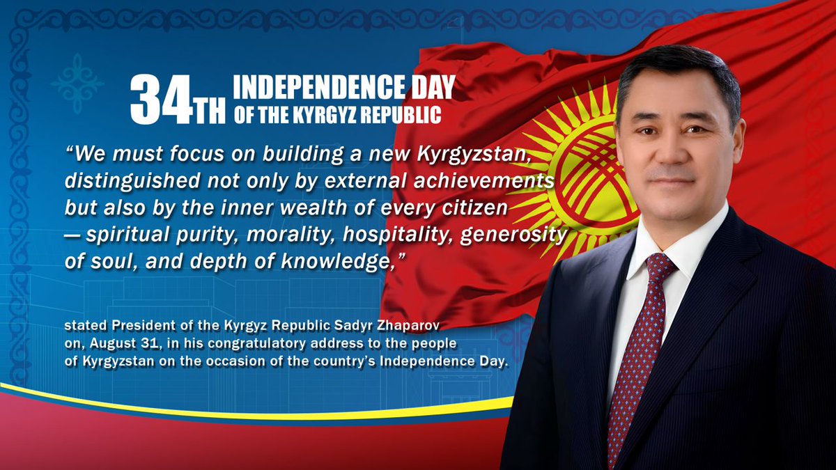 🇰🇬 Celebrating the Independence Day of #Kyrgyzstan in the esteemed company of diplomats, partners, and friends.

In his keynote address, Ambassador Aidit Erkin reflected on 3⃣4⃣ years of independence, highlighting Kyrgyzstan’s journey from national revival to national prosperity.