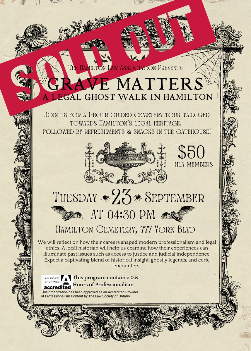 We are pleased to share that our upcoming Grave Matters CPD event is officially SOLD OUT! 🎉

A big thank you to everyone who registered! We’re thrilled to see such strong interest and support for this program.