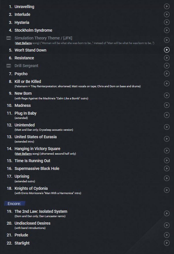 musebrasil_'s tweet photo. Esse foi o setlist da banda no show de hoje em Jakarta.

O que acharam? https://t.co/ET1vVorIdS