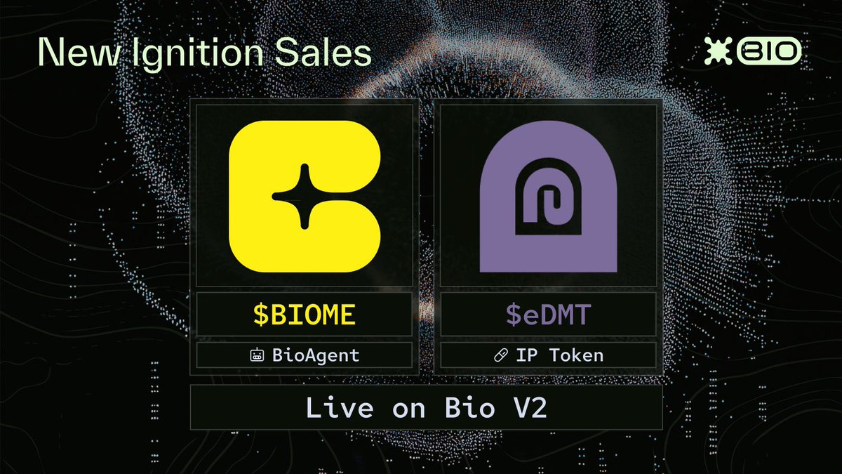 kevjav ๐ฏ๐จ๐พโ๐ปโ๏ธ (โธ,โธ)โบ๏ธ (ร,G) ๐ (@kevjav1957) on Twitter photo Gbio
2 ignition sale are live on <a href="/BioProtocol/">Bio Protocol</a>
๐งฌIP token $eDMT by <a href="/edmtcomms/">eDMT Commons</a>
๐จโ๐ฌBio AI agent <a href="/BiomeAI/">BiomeAI</a> by <a href="/microbiomedao/">MicrobiomeDAO</a>
BioXP and $BIO pledges are for both sales are live ,
$eDMT supply at 2,000,000
$BIOMAI supply at 100,000,000 Gbio
2 ignition sale are live on <a href="/BioProtocol/">Bio Protocol</a>
๐งฌIP token $eDMT by <a href="/edmtcomms/">eDMT Commons</a>
๐จโ๐ฌBio AI agent <a href="/BiomeAI/">BiomeAI</a> by <a href="/microbiomedao/">MicrobiomeDAO</a>
BioXP and $BIO pledges are for both sales are live ,
$eDMT supply at 2,000,000
$BIOMAI supply at 100,000,000
