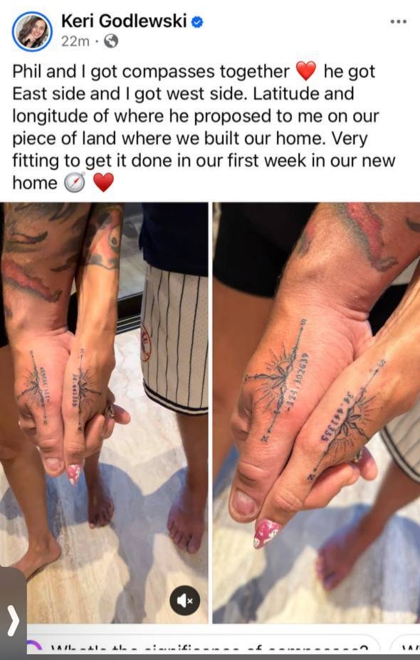 They get tattoos of the gps location of the house built. 🙄

We should take a poll on when they lose the house and the marriage.