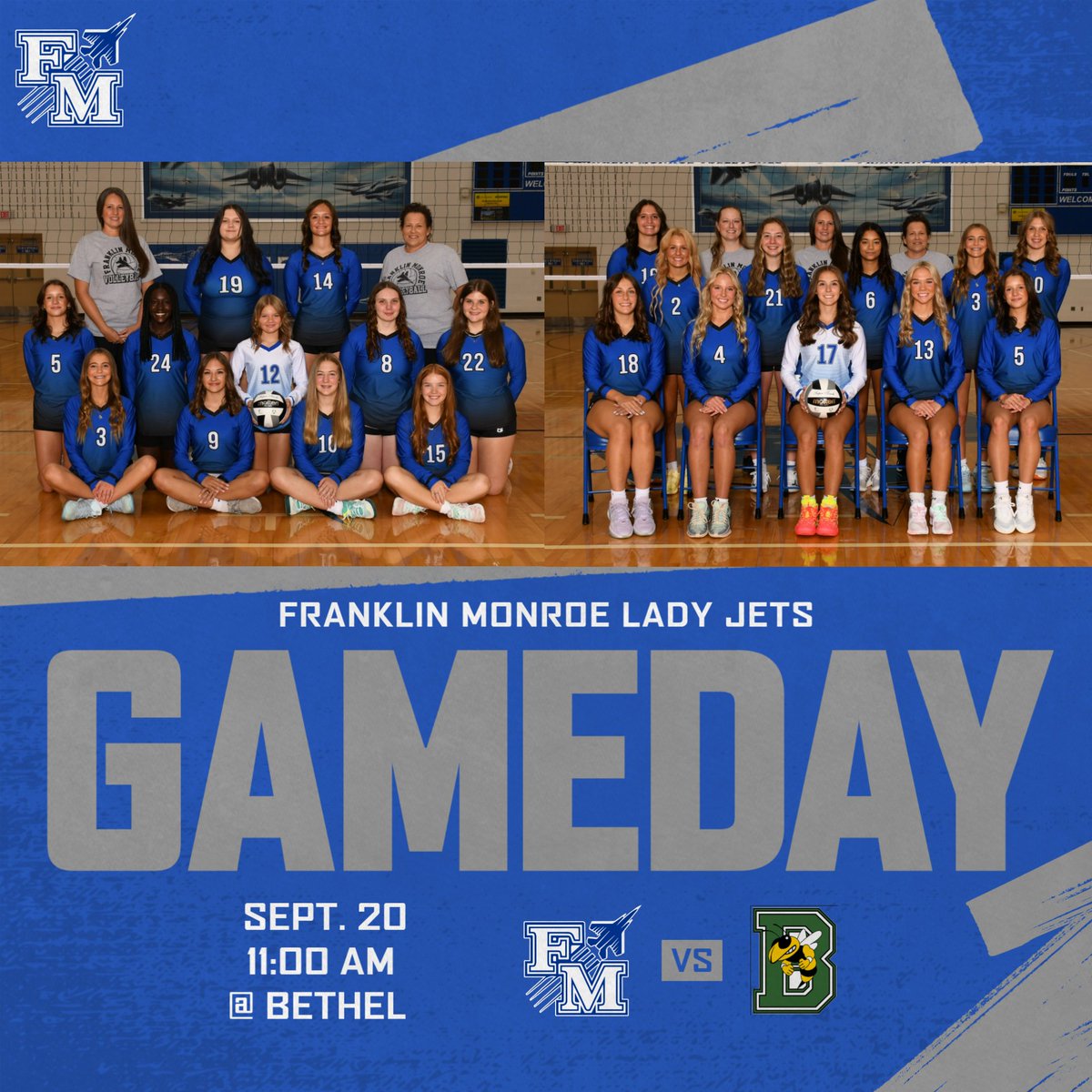 Good luck Lady Jets 🏐 traveling to Bethel this morning!

#GoJets