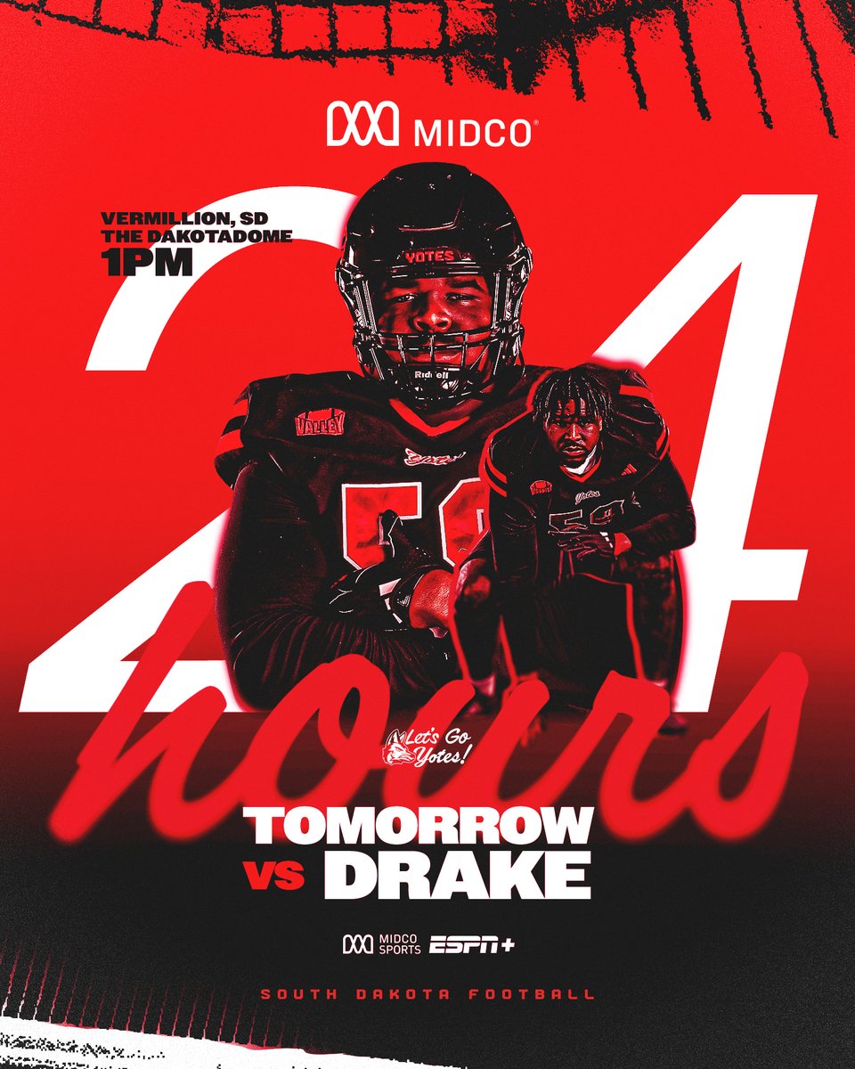 See you soon, Yotes!!

⬛️ 𝐖𝐄𝐀𝐑 𝐁𝐋𝐀𝐂𝐊 ⬛️

🆚 » vs. Drake
⏰ » 1:00 PM
📺 » ESPN+ / Midco Sports
📻 » Coyote Sports Network
🎟️ » GoYotes.com/Tickets

#GoYotes x <a href="/MidcoSports/">Midco Sports</a>