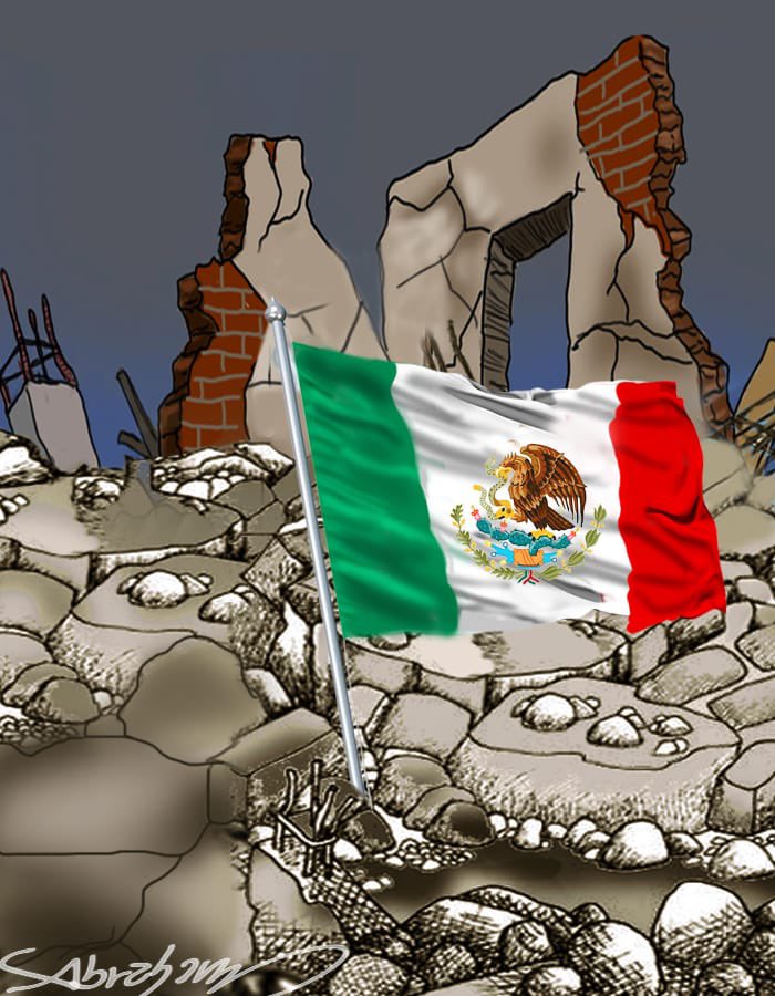 🔴 #LaIlustraciónDeAbraham || A 40 años del sismo en México, recordamos la fortaleza y solidaridad de su pueblo frente a la adversidad.