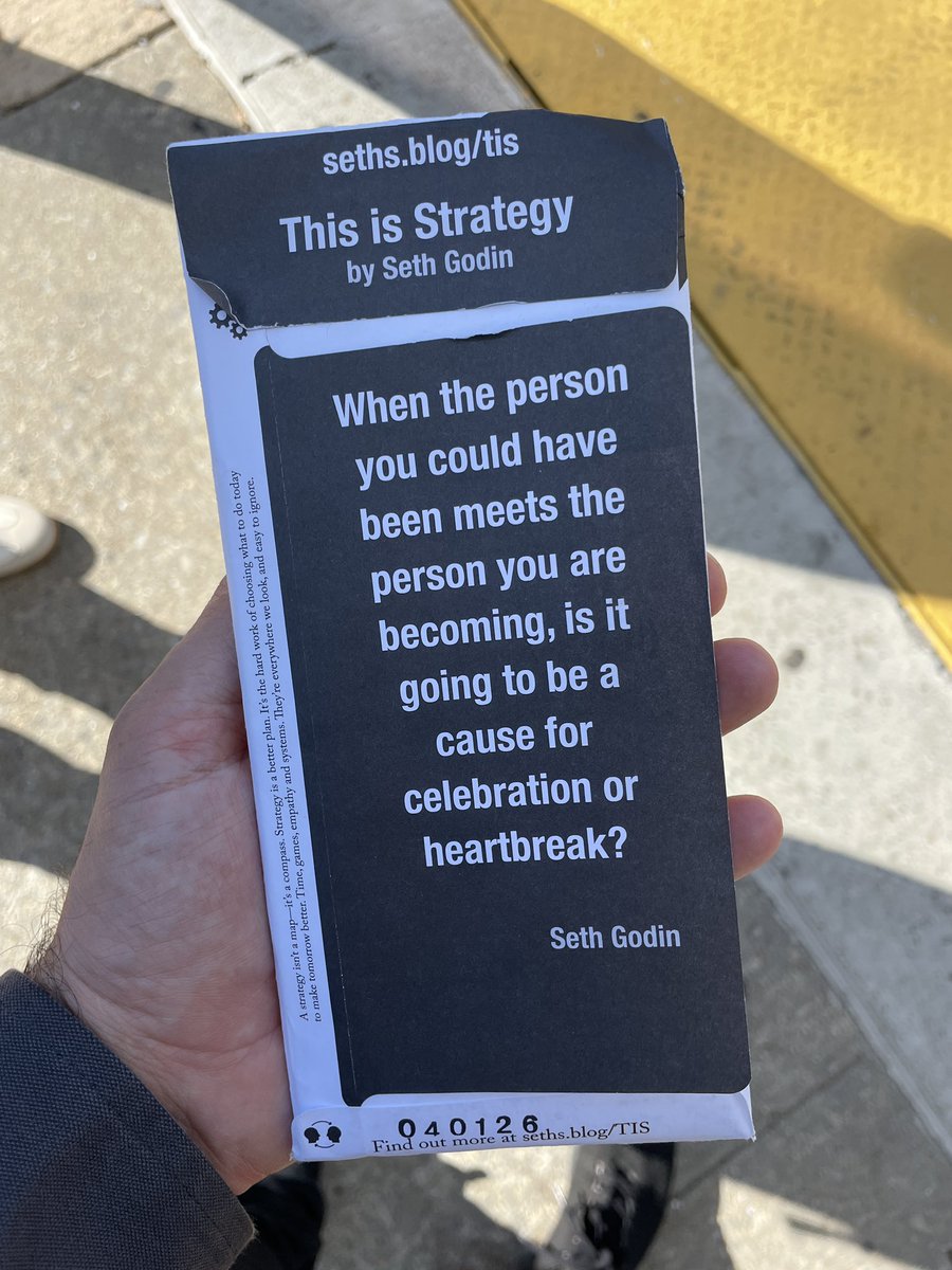 I knew Seth Godin was big on dark chocolate, so I carried the best slab from 🇿🇦 all the way to <a href="/webflow/">Webflow</a> Conf NYC.

By pure luck, I bumped into him at the elevator - handed it over - and he lit up. “Wow!”

Then lightning struck twice. After his talk, I was rushing to a meeting in