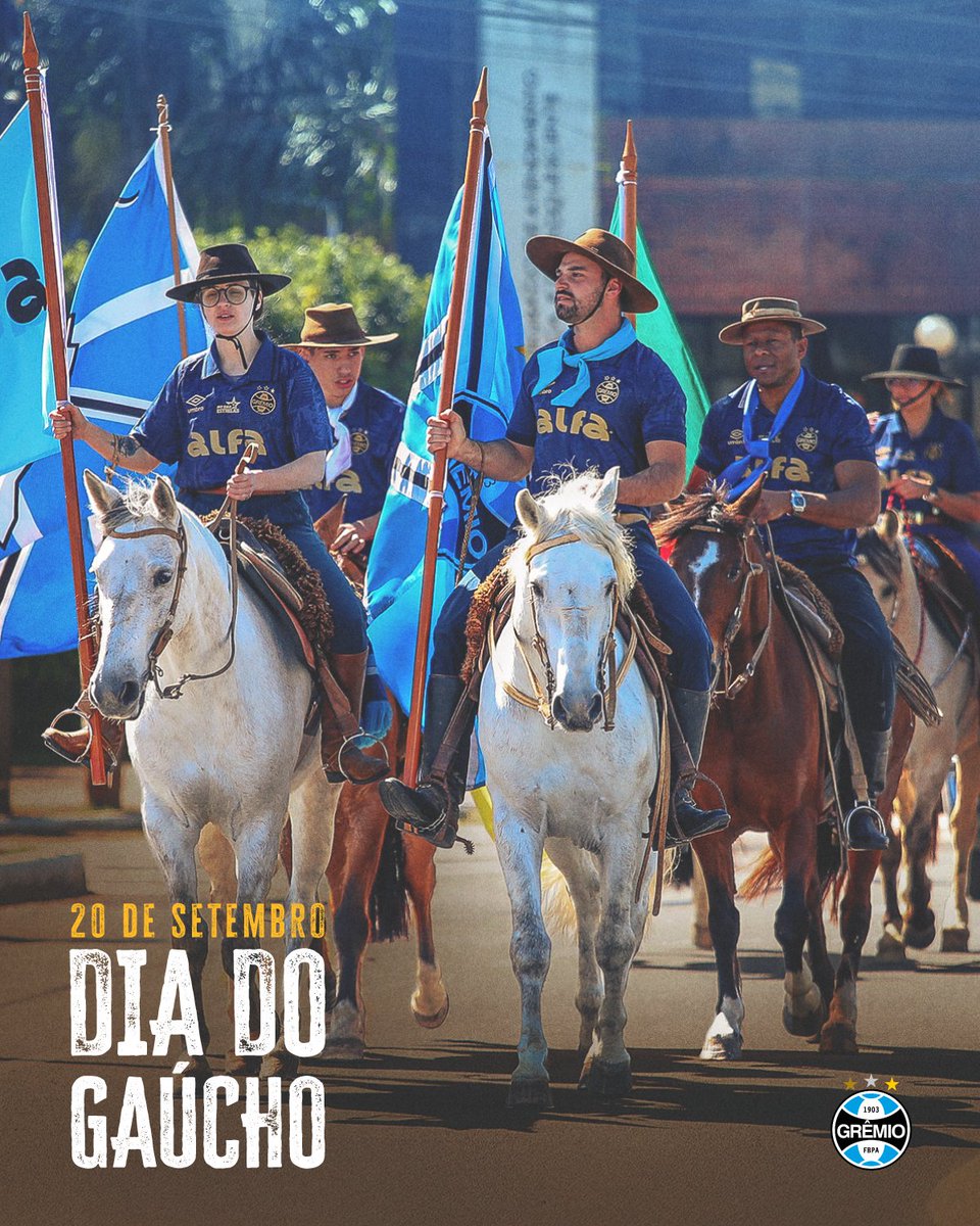 Gremio's tweet image. 𝑺𝒊𝒓𝒗𝒂𝒎 𝒏𝒐𝒔𝒔𝒂𝒔 𝒇𝒂𝒄̧𝒂𝒏𝒉𝒂𝒔 𝒅𝒆 𝒎𝒐𝒅𝒆𝒍𝒐 𝒂 𝒕𝒐𝒅𝒂 𝒕𝒆𝒓𝒓𝒂 🇪🇪💪🏾  

No peito, carregamos a raça de um povo que resiste, que honra sua história e que sente orgulho de ser gaúcho e gremista. Como o símbolo da revolução, somos Imortais, somos o Sul!

20 de…