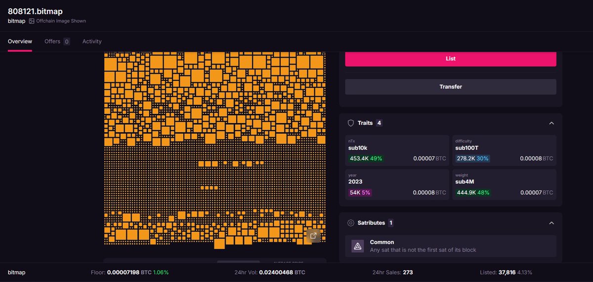 FollowJay's tweet image. #Bitmap Resources thread.

Welcome to 808121.Bitmap.

Clearly, the #Bitcoin network was playing a game of #Tetris during this 10 min span.

This is why to some, Bitmap is #Bitcoin&apos;s most sincere and non-arbitrary form of #art. 

Every TX helps add to the mosaic of immutability.