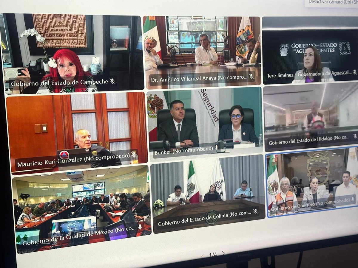 Estoy conectada en el Comité Nacional de Emergencias por el #SegundoSimulacroNacional2025, junto a <a href="/laualzua/">Laura Velázquez Alzúa</a>, titular de <a href="/CNPC_MX/">Coordinación Nacional de Protección Civil</a>, y <a href="/OHarfuch/">Omar H Garcia Harfuch</a>, titular de la <a href="/SSPCMexico/">Secretaría de Seguridad y Protección Ciudadana</a>.

Continuaremos trabajando para fomentar la cultura de la prevención y proteger a todas y todos en situaciones