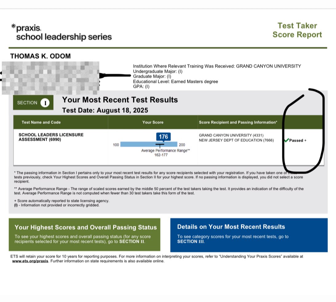 Dreams don’t work unless you do. Today I celebrate passing the School Leaders Licensure Assessment (6990)—a milestone on the path to becoming a principal. Here’s to leading with purpose and heart! ❤️📖