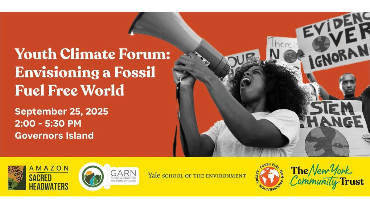 At Climate Week NYC 2025, the Amazon Sacred Headwaters Alliance (ASHA), together with allied organizations, is co-hosting an interactive space to bring together young people from diverse backgrounds for a powerful dialogue on real alternatives beyond fossil fuels. 🧵