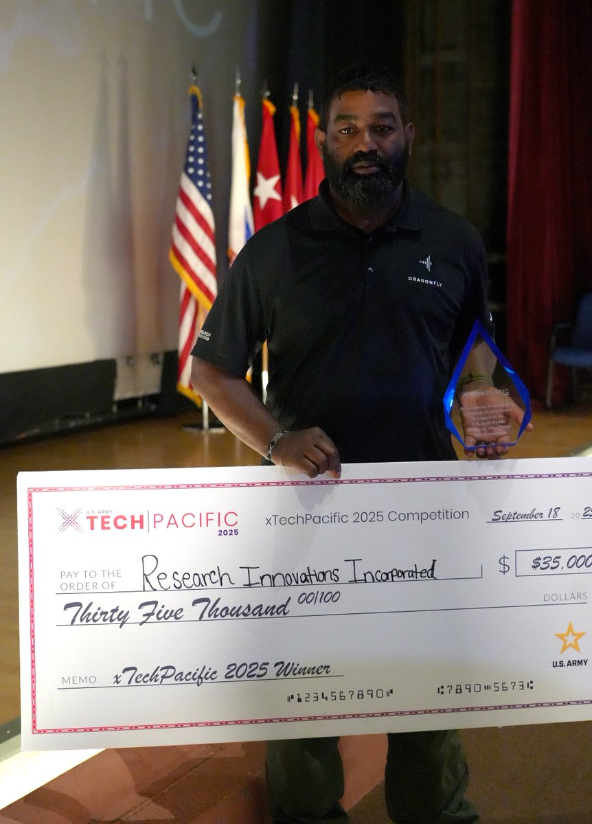xTechProgram's tweet image. 🏆 Congrats to the winners of xTechPacific!

After live testing in Hawaii, these innovators proved their tech delivers mission impact in the Indo-Pacific 🌏.

Each earned $35K and a shot at a $2M Army SBIR Direct to Phase II contract.

🔗 xtech.army.mil/competition/xt…