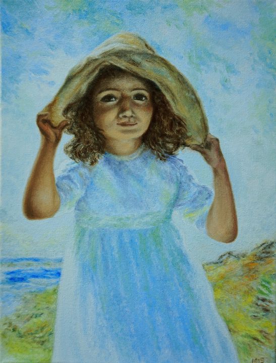 PaintedNames's tweet image. Art of the Day! "Copy of "Child in Sunlight" by Ameri". Buy at: ArtPal.com/jaynefarrer?i=…