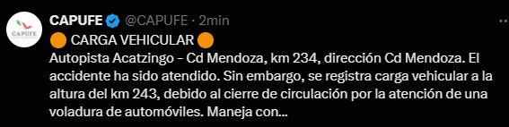 FmaMonitoreo's tweet photo. @MonitoreoSKT @GN_Carreteras @088_GN https://t.co/E3z1ld3IHR