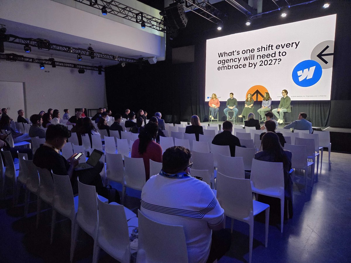 VerndaleTweets's tweet image. Our CTO, Liz Spranzani, was on a #WebflowConf panel talking about the future of digital agencies:
1. Revenue today comes less from code and more from strategy
2. AI fuels creativity, not replaces it
3. Adaptability and measurable outcomes will define the next era of agencies.
