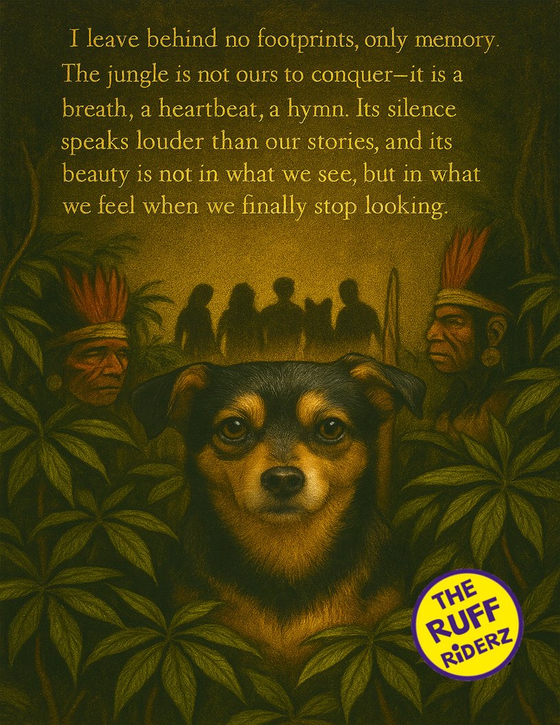 "To earn passage, the jungle DEMANDS a gift from each rider!  What will you leave behind?" 
We leave behind no footprints, only memory.  We offer respect and a promise to carry your spirit with us. #TheRuffRiderz #RRAT #DangerDawgz