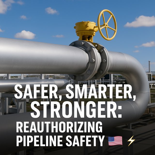 RepShreve's tweet image. In @TransportGOP this week, we passed legislation to reauthorize federal pipeline safety programs — strengthening America’s energy infrastructure with safer, smarter, and more innovative solutions. #EnergySecurity #PipelineSafety