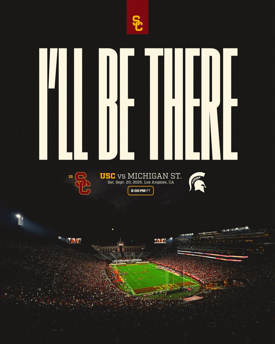 Excited to be at the Coli on Saturday✌🏾❤️💛 <a href="/uscfb/">USC Football ✌️</a> <a href="/USCJ32/">USC J</a> <a href="/SSchraderOn3/">Scott Schrader</a> <a href="/on3/"></a> <a href="/GregBiggins/">Greg Biggins</a> <a href="/LincolnRiley/">Lincoln Riley</a> <a href="/DemetricDWarren/">Demetric D. Warren</a> <a href="/CoachLukeHuard/">Luke Huard</a> <a href="/CoachSimmonsSC/">Dennis Simmons</a>