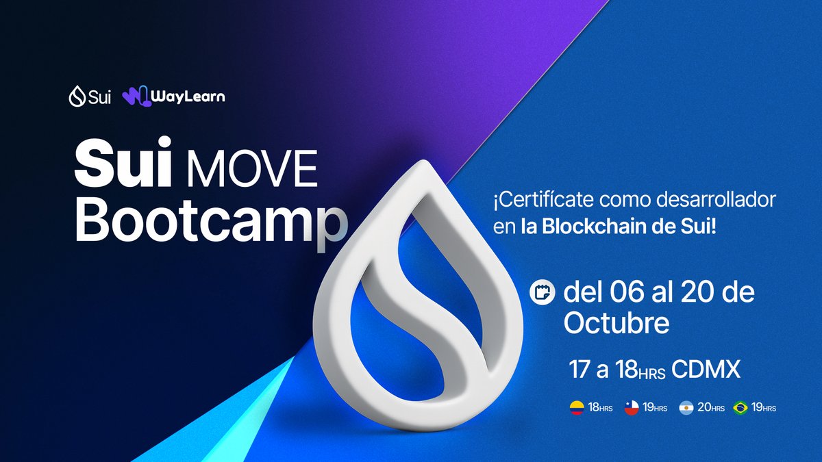 SuiLatamdevs's tweet image. 🌊 El Sui Developer Bootcamp regresa en octubre
Gratis, online y con certificación oficial 

+ Aprende Move
+ Construye en blockchain
+ Conecta con la comunidad LatAm

📍 Vía Zoom | En español
👉 Regístrate hoy: luma.com/ce4z795f