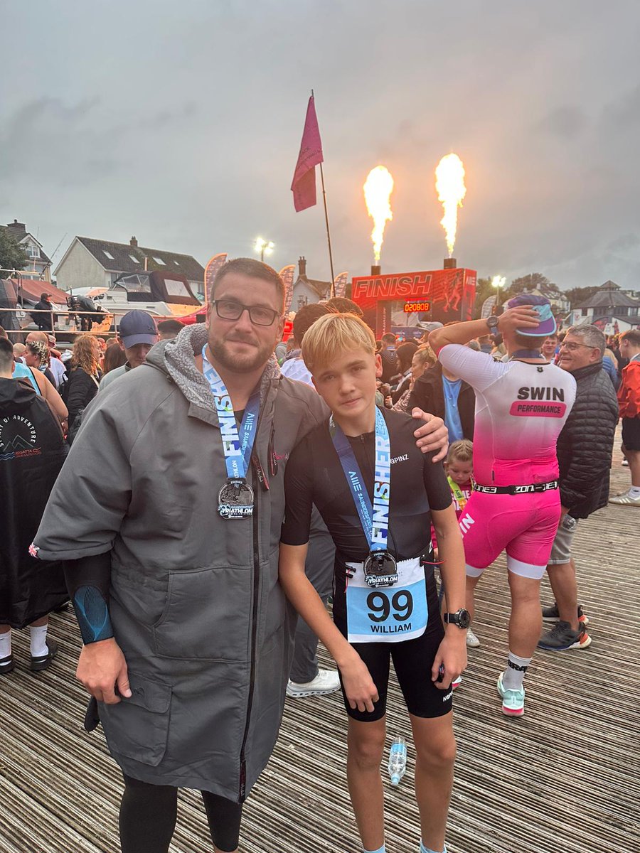 Fantastic to see Will Year 10 complete his first ever triathlon! A brilliant effort and an impressive performance from a talented young athlete. It was also a special moment for the school, with Will sharing the waves alongside his Head of Year, Mr. Morgan. #CyfarthfaFamily