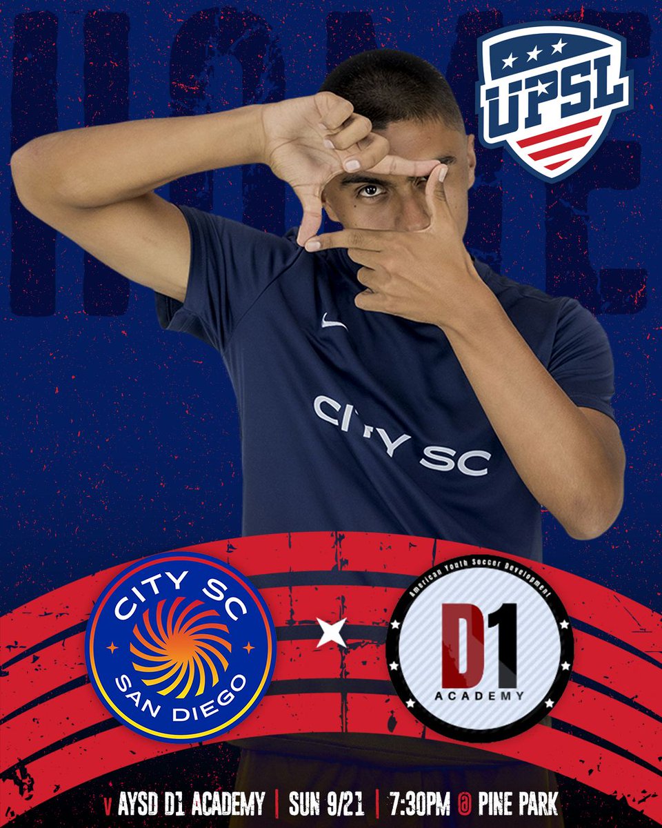 It's the @UPSLSoccer home opener this Sunday as the City SC men try to stay top of the table when they host Irvine's AYSD-D1 Academy at Pine Park, 7:30PM. 

Can't make it? Check the free livestream from our partner @amigosportmedia) >> buff.ly/WgExqLm 

#OurCity #UPSL