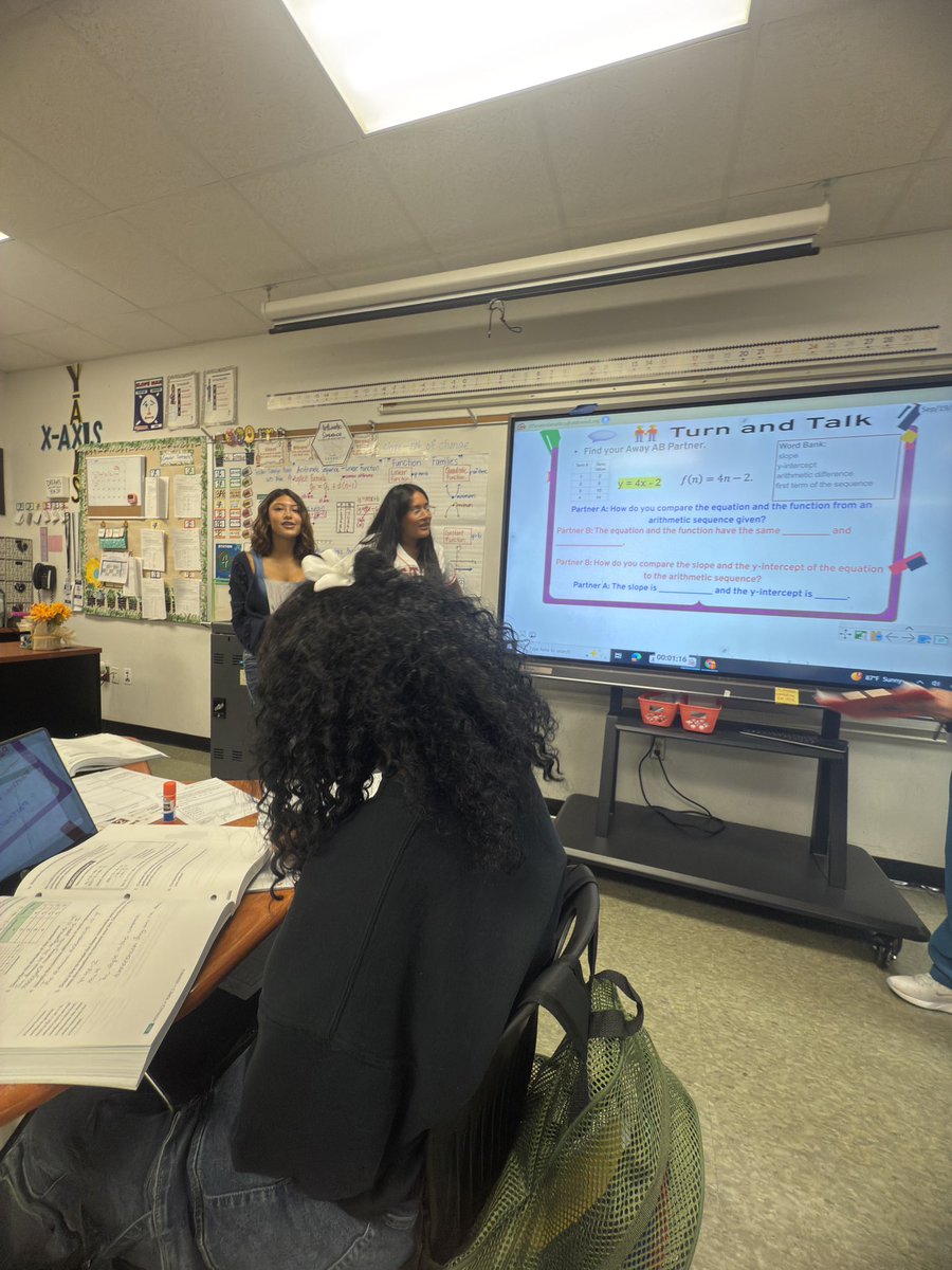 DanelynG42084's tweet image. ABBA in a Math class? 🎶 Nope, not the band—our students are rocking Arithmetic sequence as a linear function🤓📝 The language of math is really mathing today. #MathClass #FalconsSoar #Bluebonnetlearning