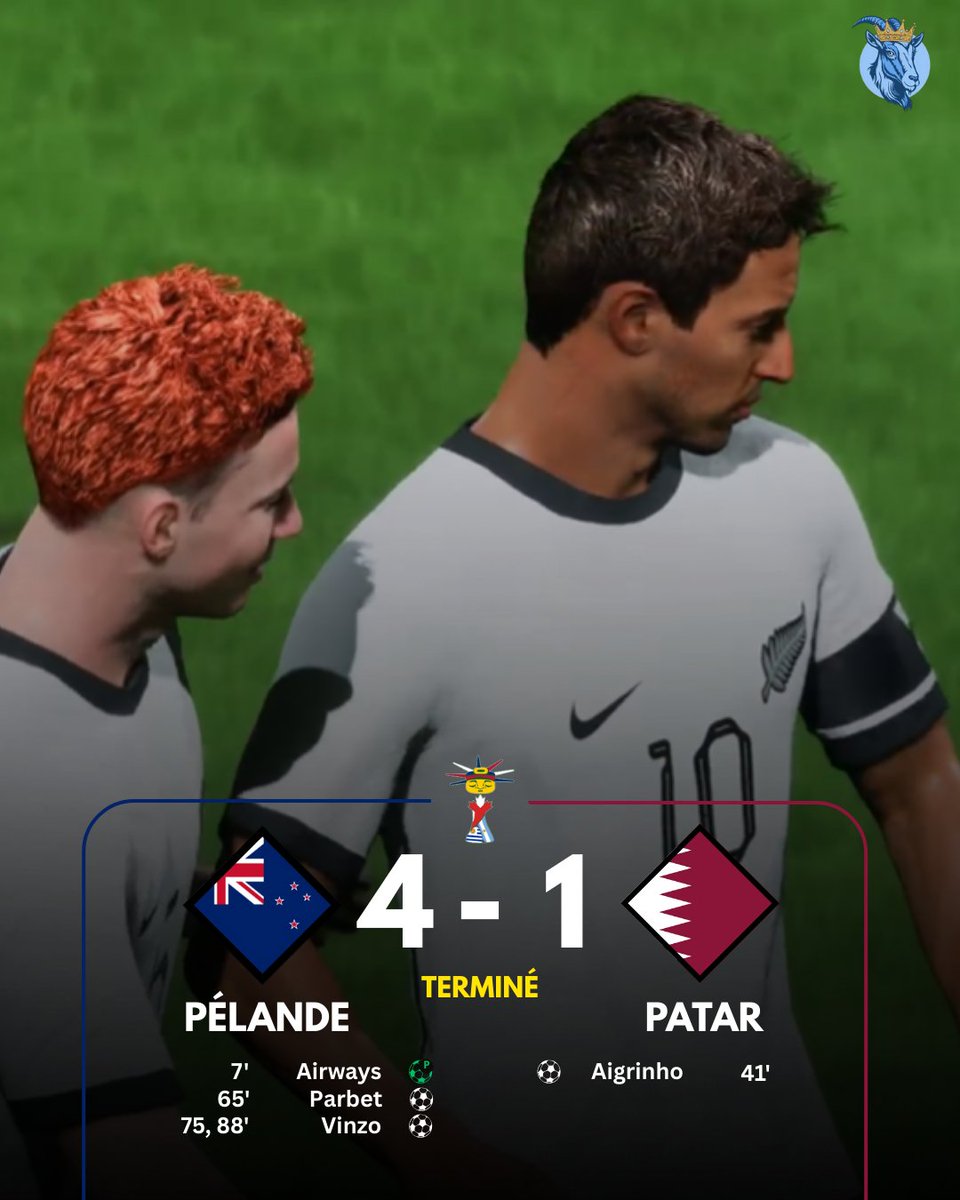 FFL_RP's tweet image. 𝗟𝗔 𝗣𝗘𝗟𝗔𝗡𝗗𝗘 𝗦'𝗘𝗠𝗣𝗔𝗥𝗘 𝗗𝗘 𝗟𝗔 𝗗𝗘𝗥𝗡𝗜𝗘𝗥𝗘 𝗠𝗔𝗥𝗖𝗛𝗘 𝗗𝗨 𝗣𝗢𝗗𝗜𝗨𝗠 𝗔𝗩𝗘𝗖 𝗨𝗡𝗘 𝗩𝗜𝗖𝗧𝗢𝗜𝗥𝗘 𝗧𝗥𝗔𝗡𝗤𝗨𝗜𝗟𝗟𝗘 𝗙𝗔𝗖𝗘 𝗔𝗨 𝗣𝗔𝗧𝗔𝗥 ! 🇳🇿🥉

Quel mondial des Pélandais qui terminent donc avec la médaille de bronze et un trophée d'homme du…