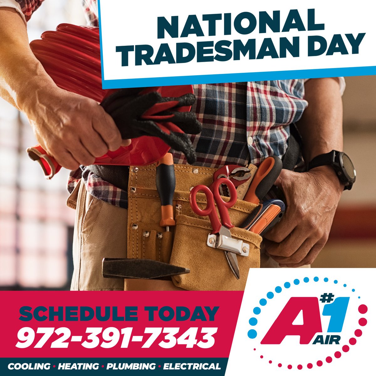 anumber1air's tweet image. From start to finish, our tradesmen make it happen every day👷‍♀️ Happy National Tradesman Day to our amazing team!

Don’t swap it yet! Service might be all your system needs to keep going strong❤️ (link in bio)

#A1Air #NationalTradesmanDay #Tradesman #HVAC #Plumbing #Electrical