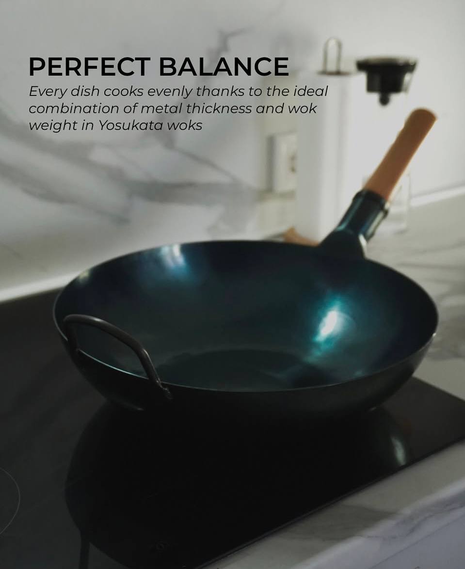 YosukataWok's tweet image. Every ingredient in your Yosukata wok cooks evenly, quickly, and deliciously.
Thick steel, perfectly balanced weight, and ergonomic design make cooking easy and enjoyable.
Try Yosukata today and elevate your home cooking to the next level!
#Yosukata #PerfectHeat #CookingBalance