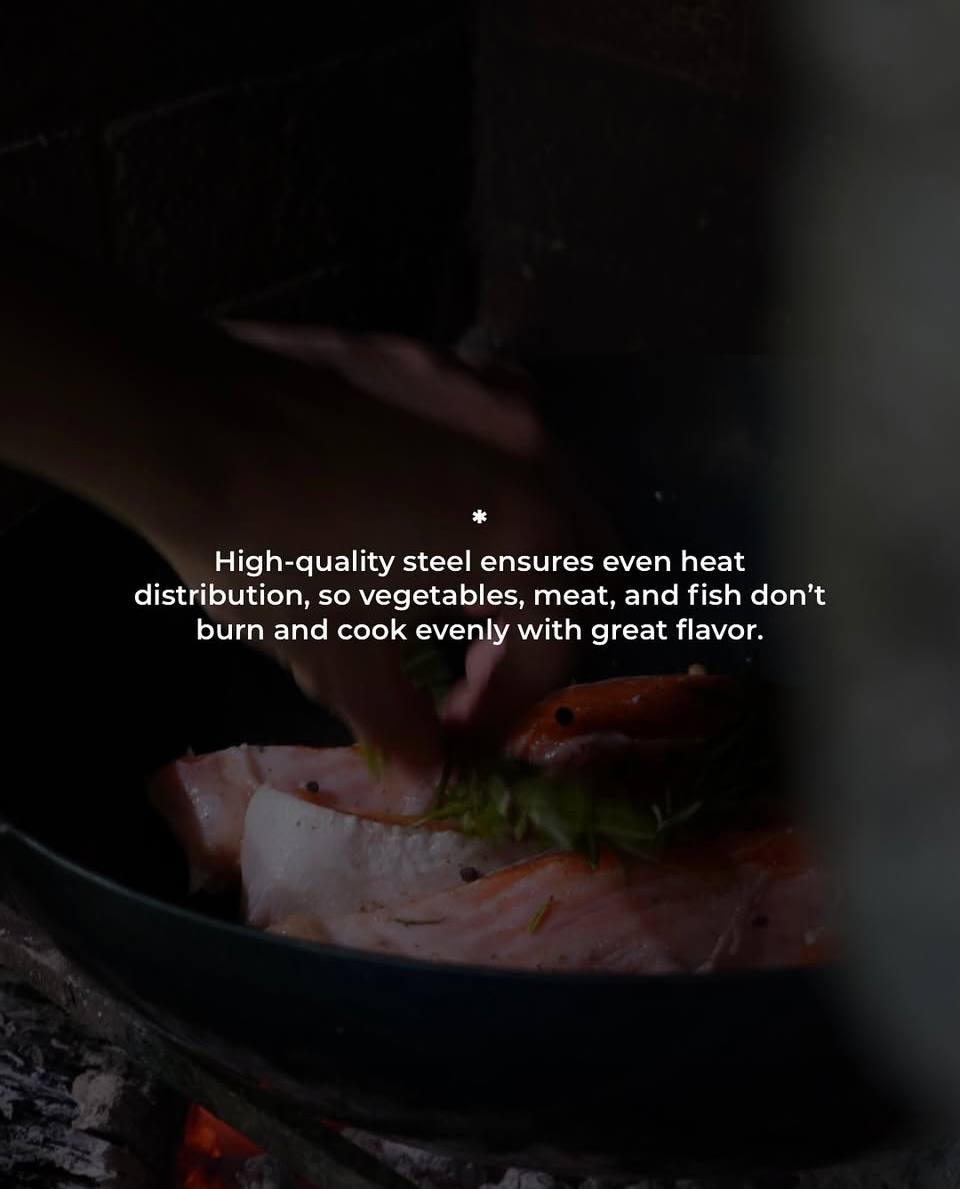 YosukataWok's tweet image. Every ingredient in your Yosukata wok cooks evenly, quickly, and deliciously.
Thick steel, perfectly balanced weight, and ergonomic design make cooking easy and enjoyable.
Try Yosukata today and elevate your home cooking to the next level!
#Yosukata #PerfectHeat #CookingBalance