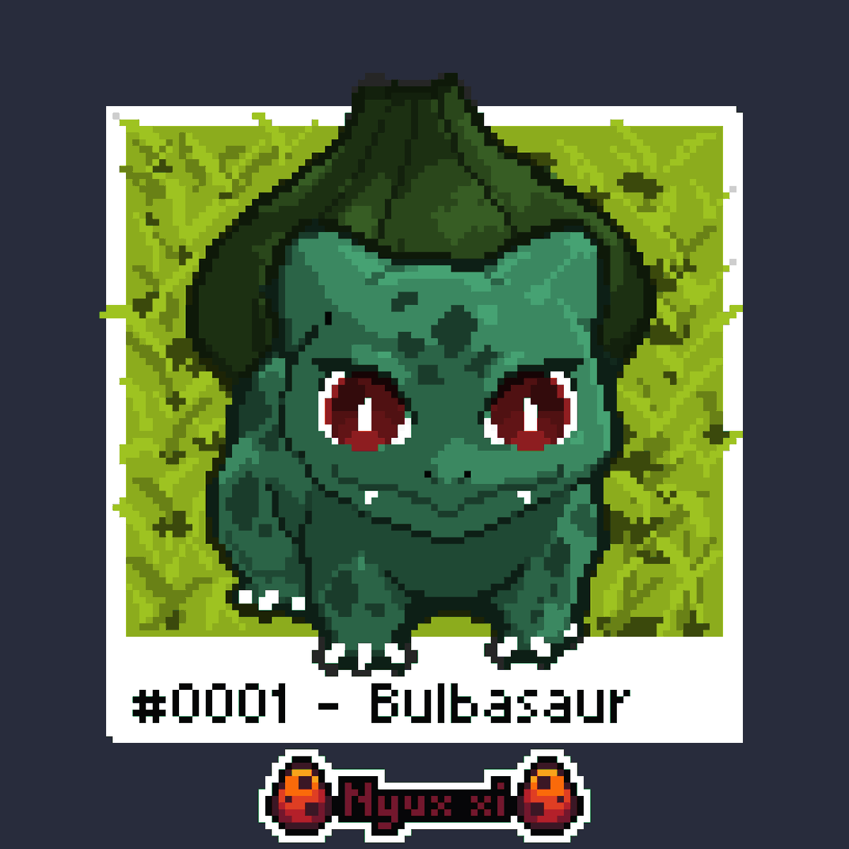 nyux_xi's tweet photo. #0001 Bulbasaur
#PixelArt #PokemonArt #PokedexProject #GameDev #SpriteArt https://t.co/PIl2Yw3H2Q