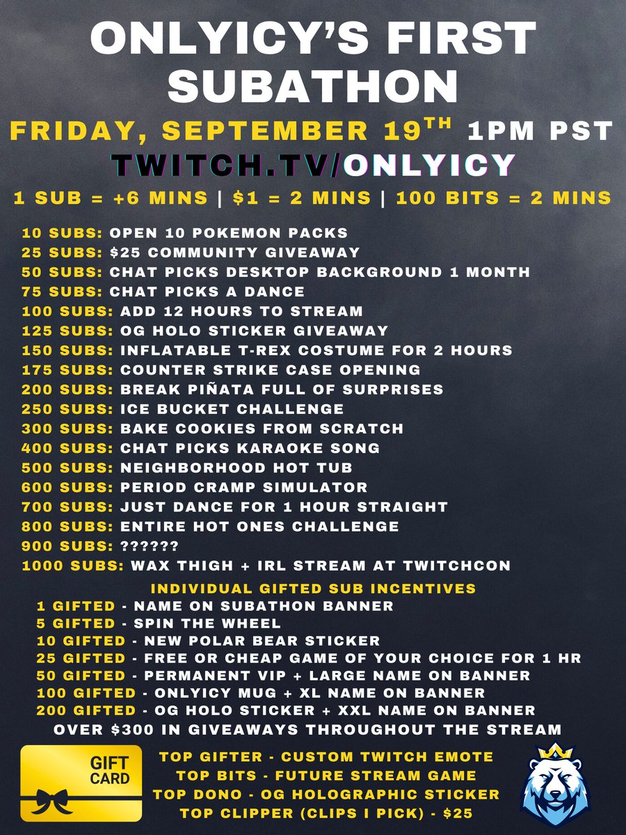 ImOnlyIcy's tweet image. MY FIRST EVER SUBATHON!! LIVE NOW!

HERE WE GOOO

twitch.tv/OnlyIcy