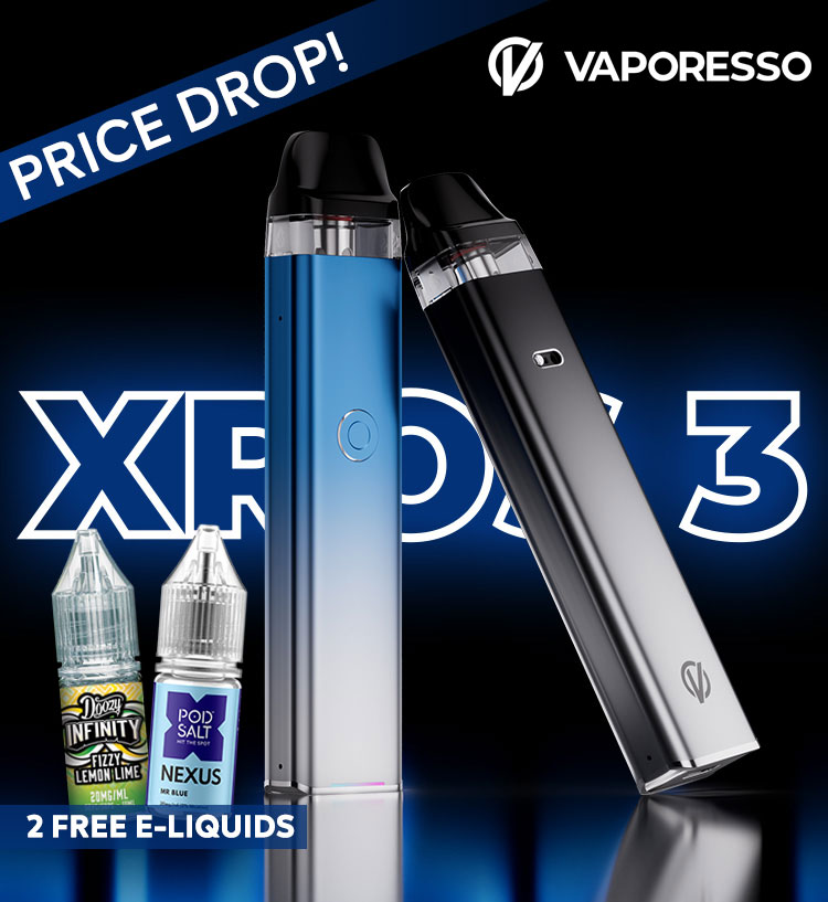 Huge Price Drop: Vaporesso XROS +2 Free E-Liquids! Grab a kit for just £11.95 and get 2 free bottles of your choice of e-liquids. - mailchi.mp/ubervape/huge-…